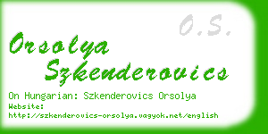 orsolya szkenderovics business card